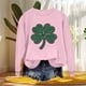 thumbnail image 5 of Ounisa St. Patrick's Day Sweatshirt for Women Clover Graphic T-Shirts Patty's Day Color Long Sleeves Tee Tops, 5 of 7