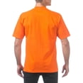 thumbnail image 2 of Pro Club Men's Heavyweight Cotton Short Sleeve Crew Neck T-Shirt,Orange Tangerine,S, 2 of 6