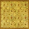 thumbnail image 1 of Ahgly Company Indoor Square Persian Yellow Traditional Area Rugs, 8' Square, 1 of 4