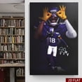 thumbnail image 3 of American Football Sports Vikings Poster For Kids Fun Teen Birthday Christmas Gifts Justin Jefferson Rugby Star Posters Canvas Wall Art Print Picture For Room Decor, 3 of 6