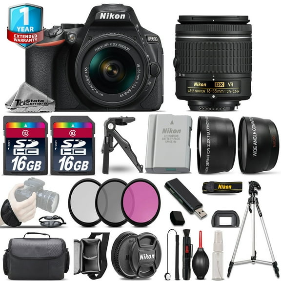 Nikon D5600 DSLR Camera   18-55mm VR - 3 Lens Kit   Extra Battery   1yr Warranty (International Version)