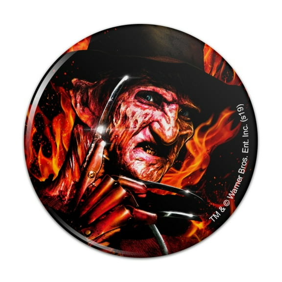 A Nightmare on Elm Street Freddy's Fire Kitchen Refrigerator Locker Button Magnet