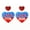 3, variant on American Independence Day 250 Years 1776 To 2026 Celebration Atmosphere Earrings Bow Love Earrings,9