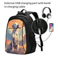 thumbnail image 2 of Balery Colorful Cloud Spotted Dog Print USB Charging Backpack for Men and Women - Water-Resistant, Anti-Theft Laptop Backpack with USB Port for Travel, Work, School, and College, 2 of 7