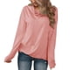 thumbnail image 1 of Jersey para mujer, camisa, cuello vuelto, manga larga, hombros caídos, sudadera holgada y cálida para invierno y otoño, 1 of 6