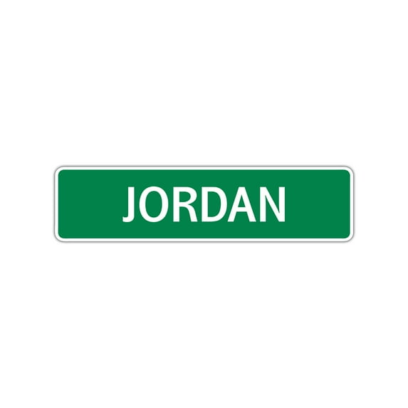 Jordan Boys Children Name Letter Printed Label Wall Plaque Decoration Indoor Outdoor Aluminum Sign 4"x18"