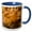 Blue/White, variant on 3drose, Free-ranging Buff Orpington Chickens., 11oz Two-tone Red Mug