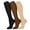 Black Brown Beige, variant on 3 Pairs Medical Sport Compression Socks - 15-20mmhg Graduated Knee-High Support for Men & Women, Ideal for Soccer, Running, and Nurses