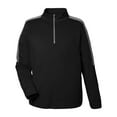 thumbnail image 4 of CORE365 CE404 Men's Market Snag Protect Mesh Colorblock Quarter-Zip Pullover-BLACK/ CARBON-5XL, 4 of 6