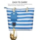 thumbnail image 4 of Greeniant Bolsa de playa para el hogar, contenedor de transporte de bebidas a rayas universales, bolsas de mano aisladas para viajes al aire Deportes acuáticos, 4 of 6