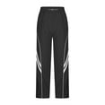 thumbnail image 5 of CQONEPT Women's Side Striped Pants Drawstring Elastic Waist Wide Leg Baggy Pant Athletic Running Trousers with Pockets Black XL, 5 of 5
