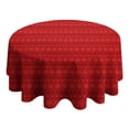 thumbnail image 4 of Christmas Round Tablecloth 70x70in(178x178cm) – Waterproof Polyester Table Cover with Full Print Design, Wrinkle Resistant & Washable for Kitchen Dining Party Decor, 4 of 6