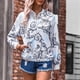 thumbnail image 5 of Chaquetas para mujer Abrigos Abrigos Damas Impresión Chaqueta de cuello redondo Abrigo de manga larga Odeerbi ODB-5, 5 of 9