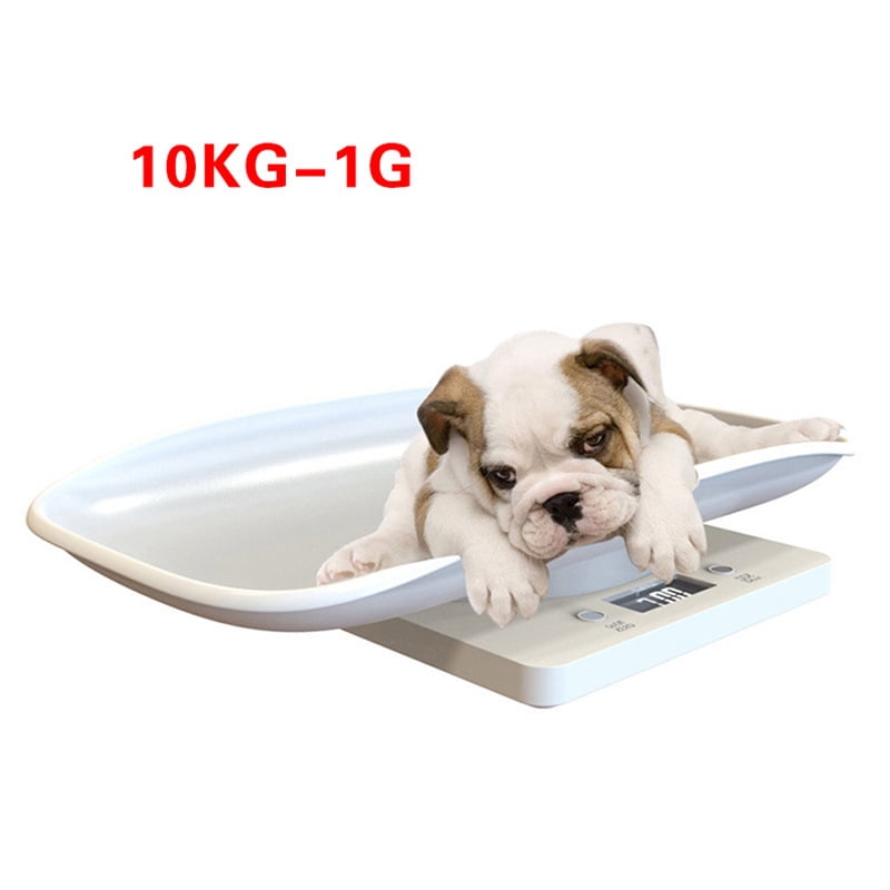 Teamsky Baby Scale/Pet Scale Digital Portable for Infant/Newborn/Puppy/Cat Animals/Kitchen Food/LCD Display with Tape Measure, White