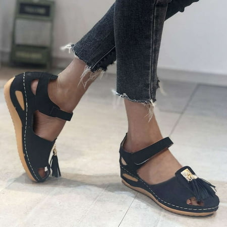 

Sunhillsgrace Shoes For Women Sandals Summer New Tassel Baotou Casual Fashion Flip Flop Women s Sandals