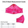 thumbnail image 4 of DALIX Exclusive Charmeuse Satin 3 Layer Face Mask in Hot Pink - L-XL, 4 of 5