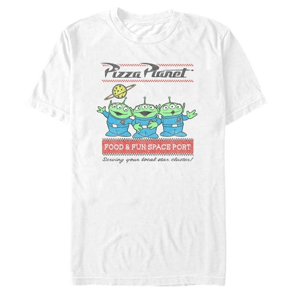 T-Shirt Toy Story Pizza Planet Aliens pour Homme - White - X Large