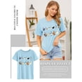 thumbnail image 4 of ZXSXSY Cute Cat Shirts for Women Graphic Tee Crew Neck Short Sleeve T-Shirts, 4 of 7