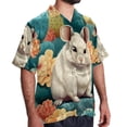 thumbnail image 2 of Tmall Men's Short Sleeve Button Down Poplin Hawaiian Shirt for Summer Beach, Casual Printed Unisex Style, 2 of 6