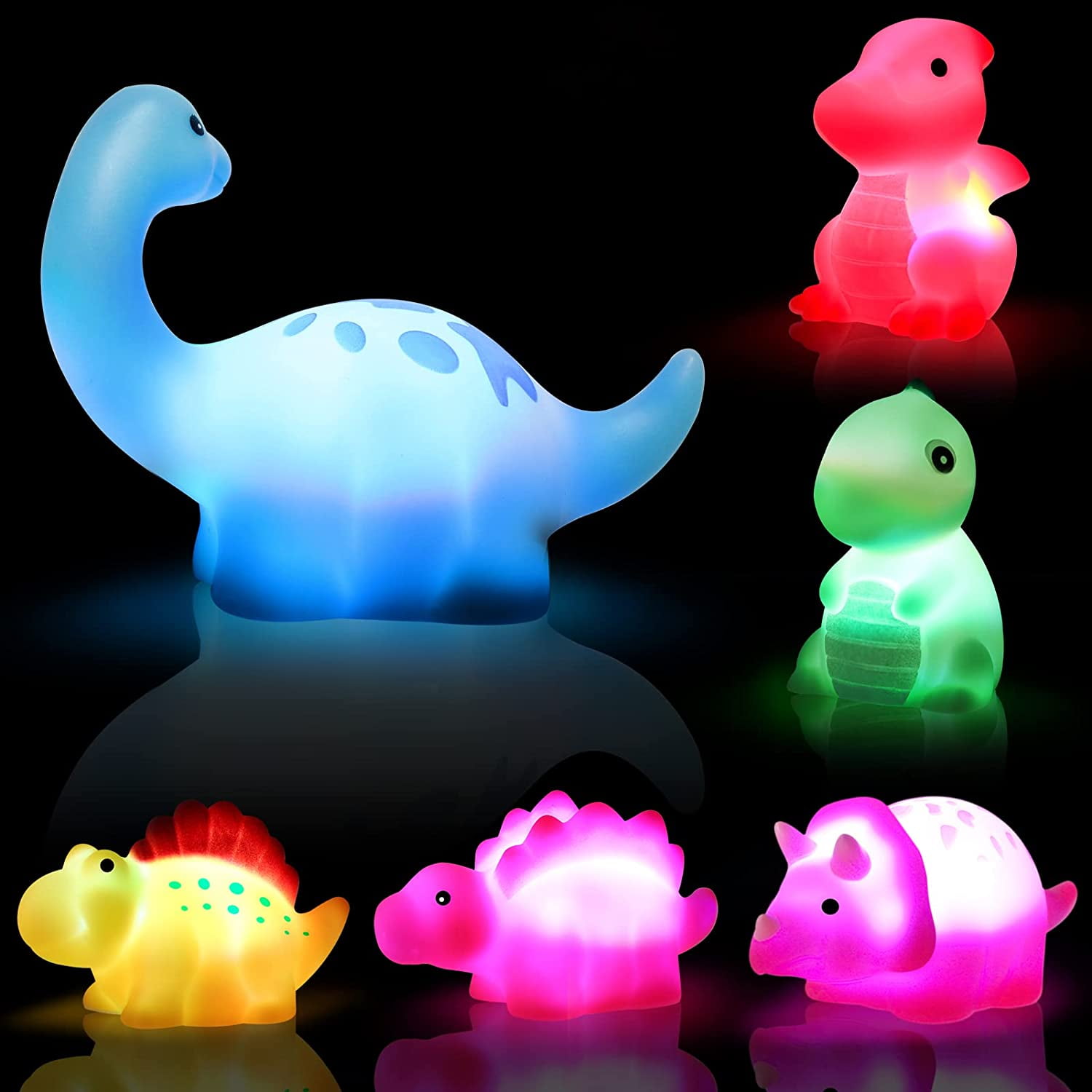 FANL Light Up Bath Toys, Kids Toddler Flashing LED Floating Bathtub