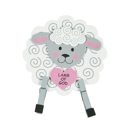 Fun Express - Lamb Of God 3d Stand Up ck for Easter - Craft Kits - Home Decor Craft Kits - 3 - D Tabletop - Easter - 12