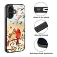 thumbnail image 2 of WIRESTER Shockproof Soft Rubber Cover Case for Apple iPhone 16 Plus 6.7" 2024, Red Cardinal Lovebird, 2 of 5