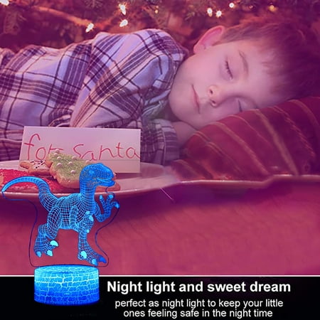 

Atmosphere Lamp Night Light Dinosaur 16 Colors Touchable Remote-Controlled Household Holiday Decorations