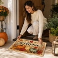 thumbnail image 6 of Ouuluon Soft Fall Pumpkin Maple Leaf Floor Mat, 16x24 inch Halloween Thanksgiving Decorative Rug for Bathroom Kitchen Porch Entryway, 6 of 7