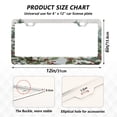 thumbnail image 2 of Aluminum License Plate Frame 2 Pack Car Exterior Accessory Car Tag Holder for Front Rear Plates Cars Decor Beautiful Winter Forest Painting, 2 of 7