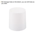 thumbnail image 4 of Uxcell 6" Round Plastic Planter Flowerpot Container Indoor Outdoor, White 4 Pack, 4 of 6