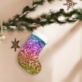 thumbnail image 7 of Yiaed Glitter Rainbow Print Christmas Stockings, Christmas Stockings Hanging Ornaments, Christmas Stockings for Family Christmas Holiday Decorations, 7 of 7