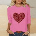 thumbnail image 3 of TKLPEHG Valentines Day Tshirt For Women Lightweight Long Sleeve Tshirt Heart Print Graphic Tee Loose Casual Dressy Crewneck Blouse (Pink,XXXL), 3 of 4