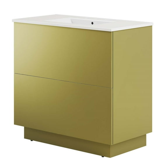 Sink Vanity Cabinet, White Gold, Wood, Hotel Bedroom Bathroom, Modern Contemporary HB36016