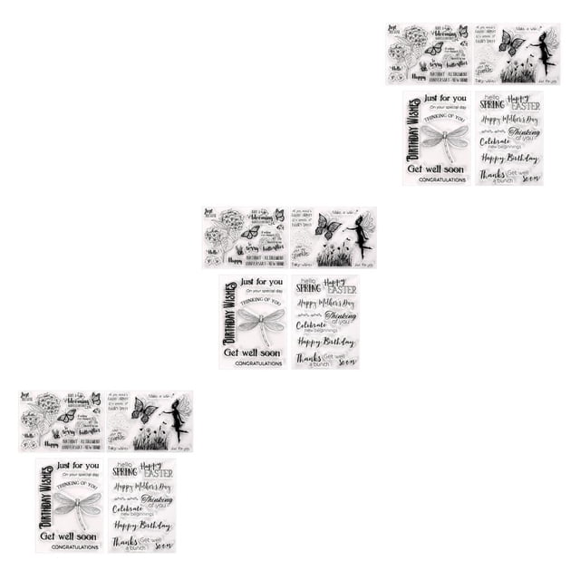 Baohd 4 Pcs/ensemble Pochoir de Scrapbooking Embossage Maison Transparent DIY Modèle comme sur l'Image 3ensemble