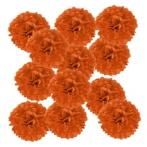 4inch Tissue Paper Pom Poms, 12PCS Pom Poms Paper Flowers Ball Tissue Paper Flowers for Wedding Bridal Shower Birthday Bachelorette Party Backdrop Decoration, Orange Red
