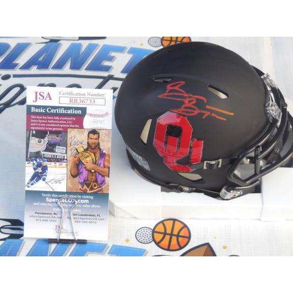 Brian Bosworth The Boz signed autographed Oklahoma OU Sooners eclipse mini speed helmetl JSA COA