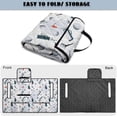 thumbnail image 5 of COEQINE Golf Cart Seat Blanket Towel, Folds Compact for Carrying, 51.2x30.3 Inch Fit for EZGO/Yamaha/Club Car, 4 Compartment Storage, Quilted Comfort Layer, Vintage White Golf Themed, 5 of 8