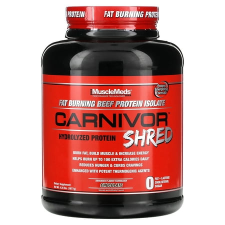 Expiration/11/2026// Carnivor Shred Hydrolyzed Protein Chocolate 4.35 lbs (1 977 g) MuscleMeds