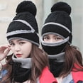 thumbnail image 1 of Sombrero Mujer Invierno Cálido Sombrero de lana Cálido Lindo Sombrero femenino Tres piezas Protección auditiva Sombrero de punto Wmkox8yii  jkg6457, 1 of 3