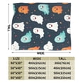thumbnail image 3 of DouZhe Ultra-Soft Micro Fleece Lightweight Flannel Bed Blanket, Cute Halloween Theme Ghosts Print Cozy Warm Throw Blankets, 40"x30", 3 of 7