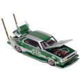 thumbnail image 5 of Skyline C210 Kaido Racer "Bosozoku Style" RHD (Right Hand Drive) #210 Green and Silver 1/64 Diecast Model Car by Pop Race, 5 of 6