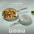 thumbnail image 3 of Sartén T-Fal 27 cm Cerámica Antiadherente con Tapa Color Menta, 3 of 8