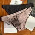 thumbnail image 3 of Men Briefs Low-rise Elastic Waist Breathable Underwear Smooth Wiring Wrinkled Panties Daily Wear, 3 of 8