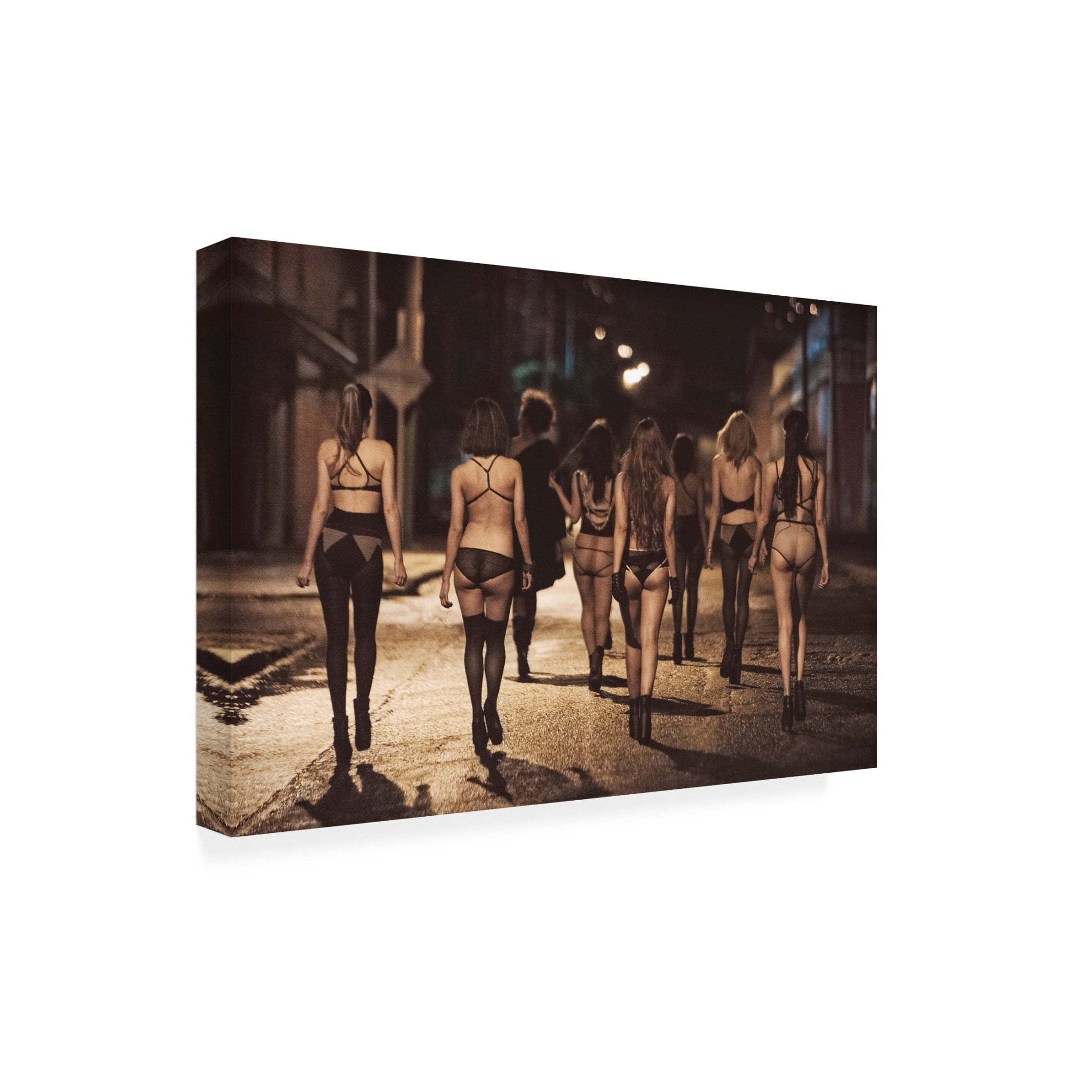 Paul Gomez 'Street Women' Canvas Art - 32 x 22 Inches