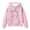 Pink, variant on Tween Girls Hoodies Sweatshirts Cute Cartoon Print Long Sleeve Pullover Hooded Sweatshirt With Drawstring Pocket Casual Clothing Grey Size 10-11T