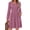 Fuchsia, variant on Fantaslook Square Neck Long Sleeve Dresses for Women Casual Trendy Sweater Dress with Pockets