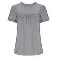 thumbnail image 5 of Cilsoka Womens Business Blouses Dressy Casual Babydoll Tops Ruffle Short Sleeve Shirts Plus Size Fashion Clothing, 5 of 7