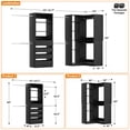 thumbnail image 5 of Homieasy 58"-152" Freestanding Closet System, Wardrobe Organizer with Drawers & Shelves, Corner Storage Unit for Bedroom/Living Room, DIY Customizable, 2-Pack in Black, 5 of 5
