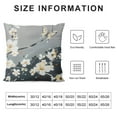 thumbnail image 5 of COMIO  Floral Pillow Case  Tan Gray Plum Blossom Flower Pattern Printed Pillowcases/Pillow Shams Standard Queen Size, 5 of 5