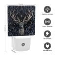 thumbnail image 2 of Square Light Sensor of LED Night Light, Deer Head With Intricate Patterns And Stars Night Light Plug Into Wall for Kids Room, Bedroom, Bathroom, Kitchen, Hallway, 2 of 4
